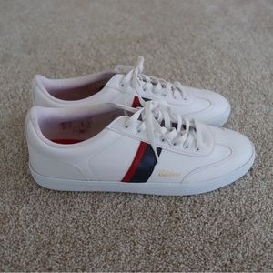 H&M All White w/Red and Black Striped Editions (Size 10.5)